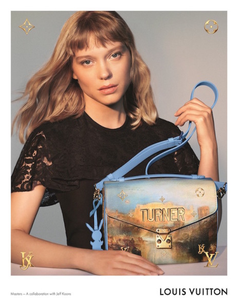 2017 LOUIS VUITTON & Jeff Koons Monet Handbag Lea Seydoux Photo PRINT  AD