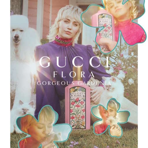 Miley Cyrus imagen de Flora Gorgeous Gardenia el nuevo perfume de Gucci